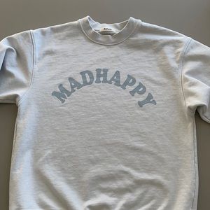 Madhappy Universal Crewneck in Icy Blue/ Gray, size small